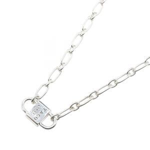Tiffany Co Double Lock Necklace Silver